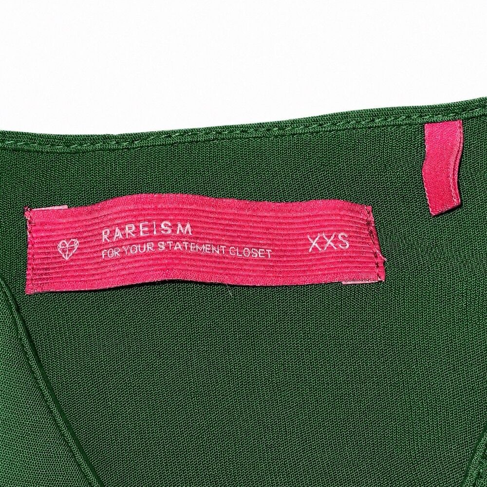 Rareism Harper Women’s XXS Green Modal Linen Button Down Shirt Blouse - Picture 7 of 7